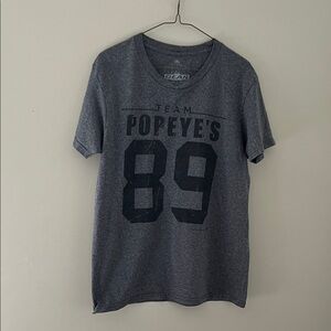 Popeye’s Supplements Team 89 Gray Graphic T-Shirt Men’s XL